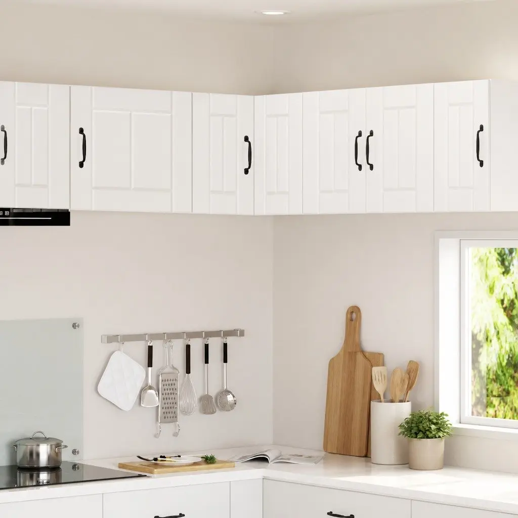 Wall Corner Cabinet Engineered Wood 57 x 57 x 40 cm High Gloss White