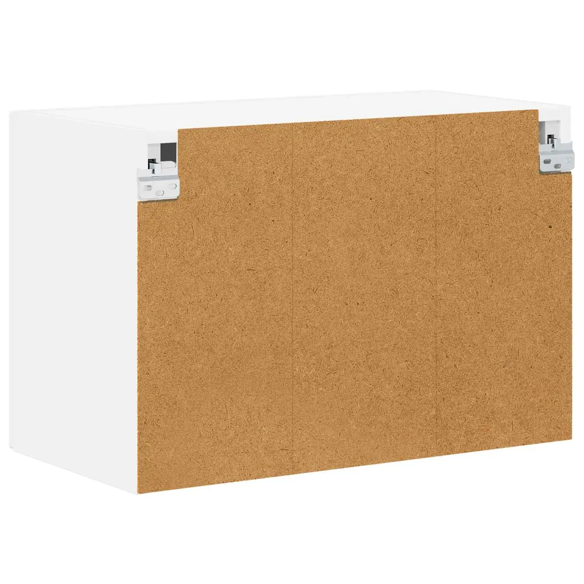 Wall Glass Cabinet White Kitchen Storage Engineered Wood Cupboard 60x31x40cm