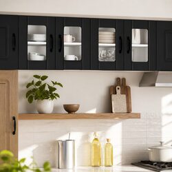 Practical Wall Glass Cabinet for Everyday Kitchen Use