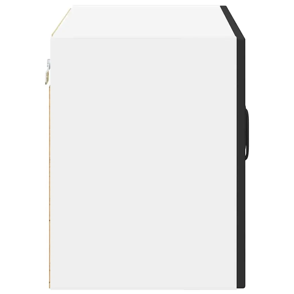Wall Glass Cabinet Black Kitchen Storage Unit 60 x 31 x 40 cm Modern Design