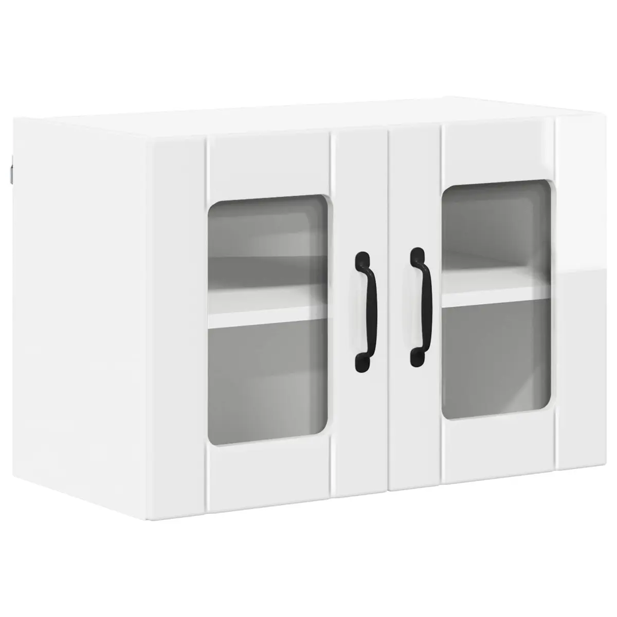 Wall Glass Cabinet Engineered Wood 60 x 31 x 40 cm High Gloss White