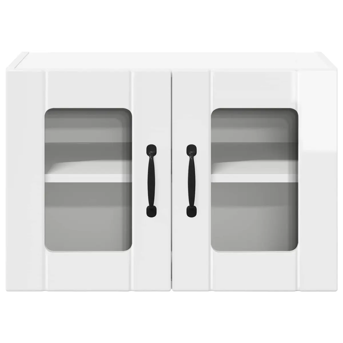 Wall Glass Cabinet Engineered Wood 60 x 31 x 40 cm High Gloss White