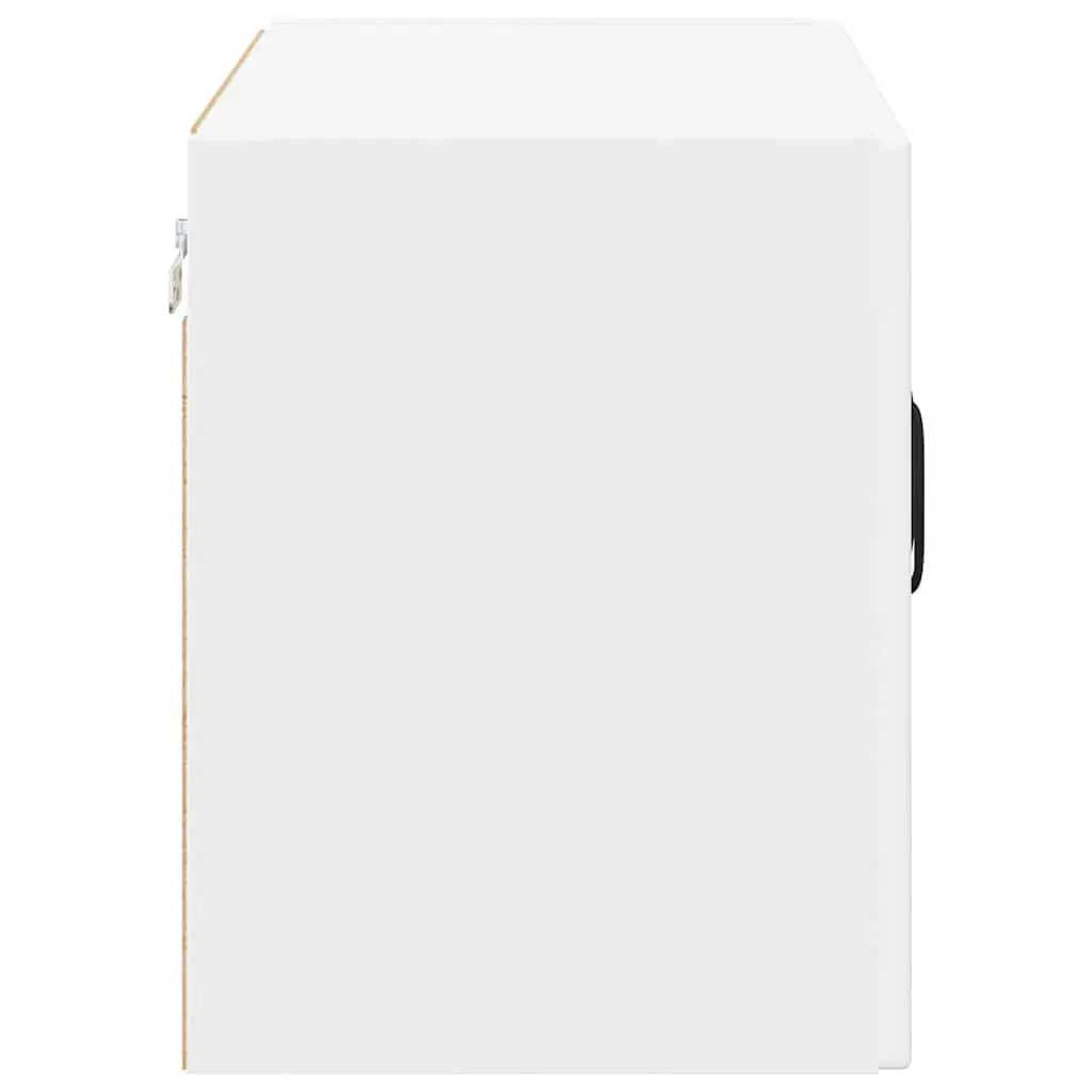 Wall Glass Cabinet Engineered Wood 60 x 31 x 40 cm High Gloss White