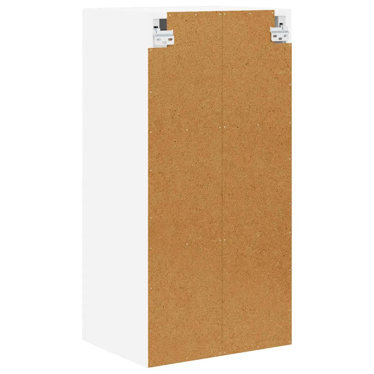 Glass Wall Cabinet Engineered Wood Modern White 40x31x80cm Kitchen Storage