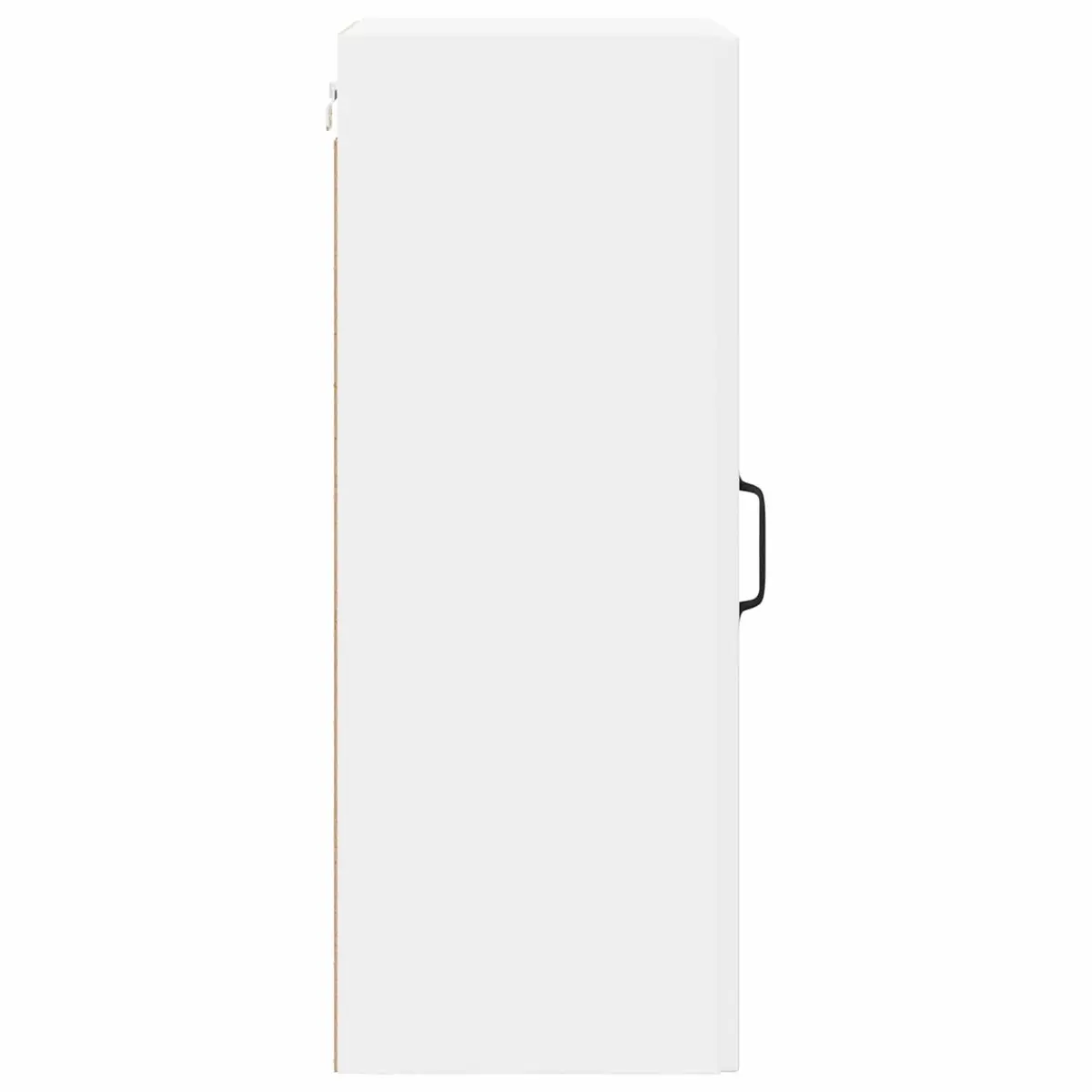 White Engineered Wood Wall-Mounted Glass Cabinet 40 x 31 x 80 cm Modern Kitchen Storage Unit