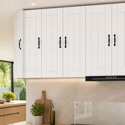 Functional Wall-Mounted Kitchen Cabinet in White
