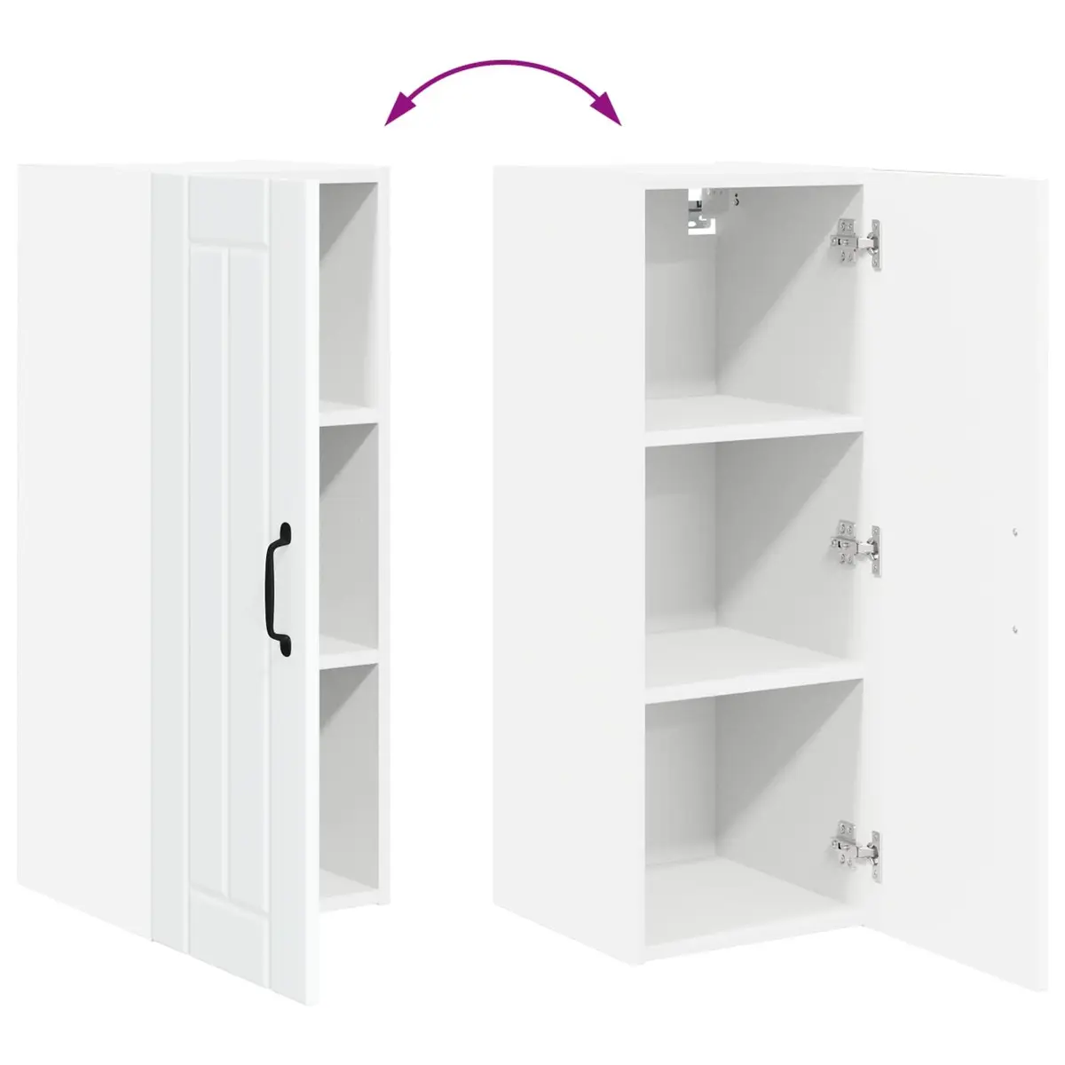 Wall-Mounted Kitchen Cabinet in White