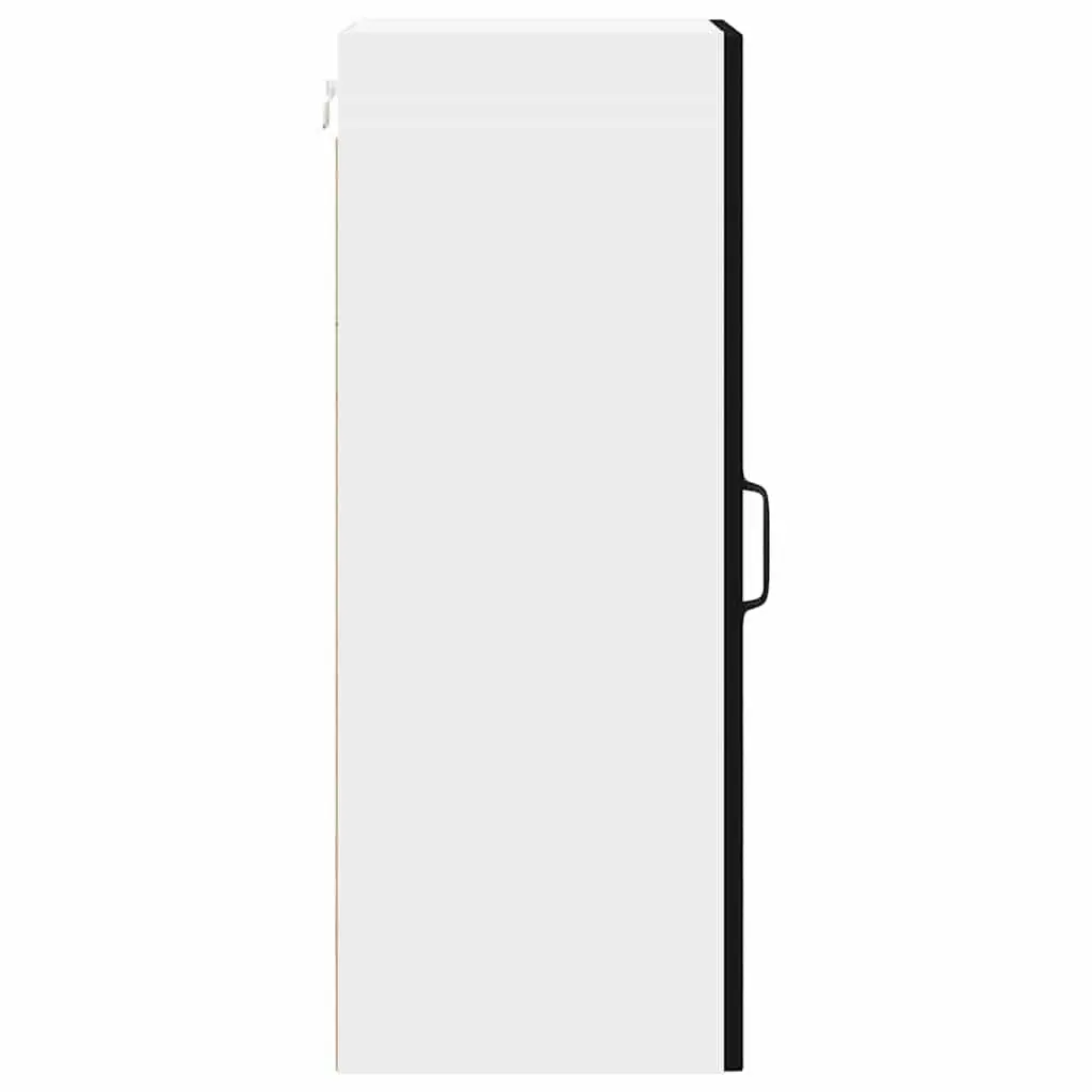 Wall Cabinet Kitchen Storage Unit Black Engineered Wood 30 x 31 x 80 cm