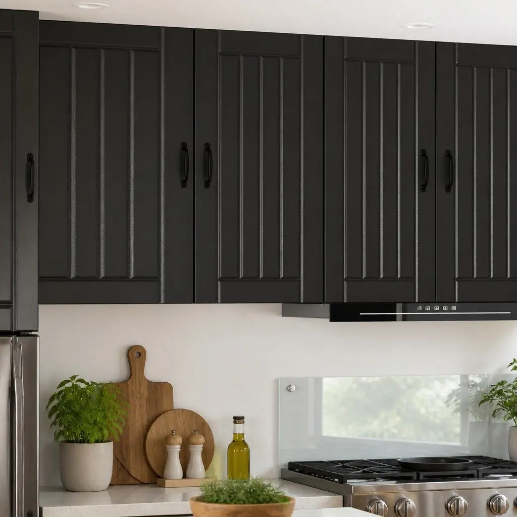 Wall Cabinet Engineered Wood Black 40x31x80cm Kitchen Storage Unit
