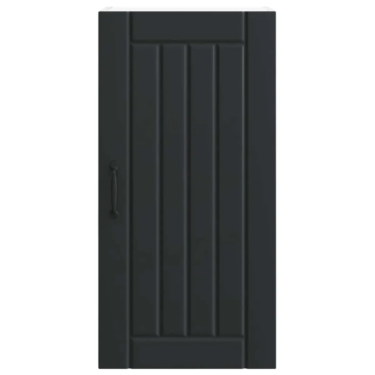 Wall Cabinet Engineered Wood Black 40x31x80cm Kitchen Storage Unit