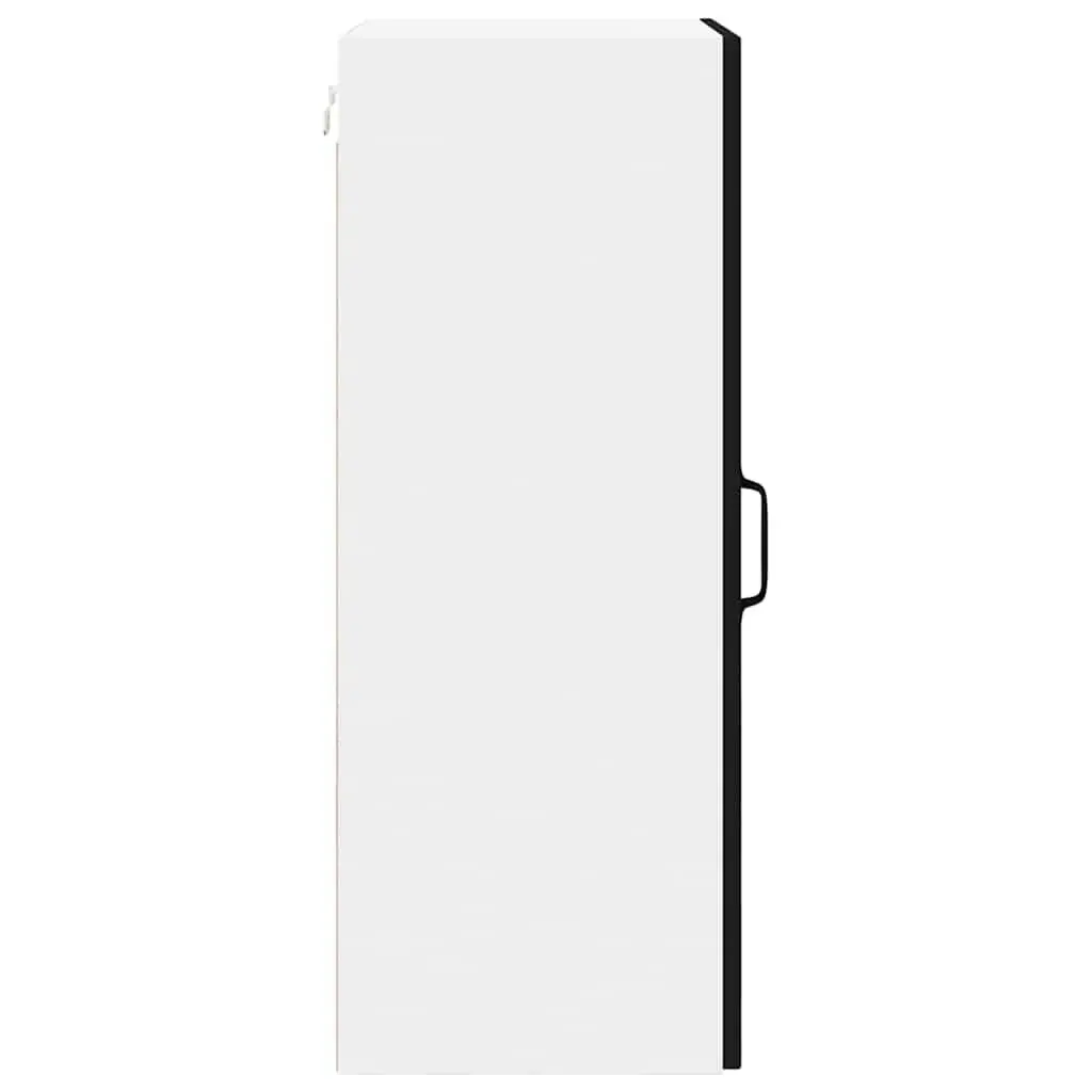 Wall Cabinet Engineered Wood Black 40x31x80cm Kitchen Storage Unit