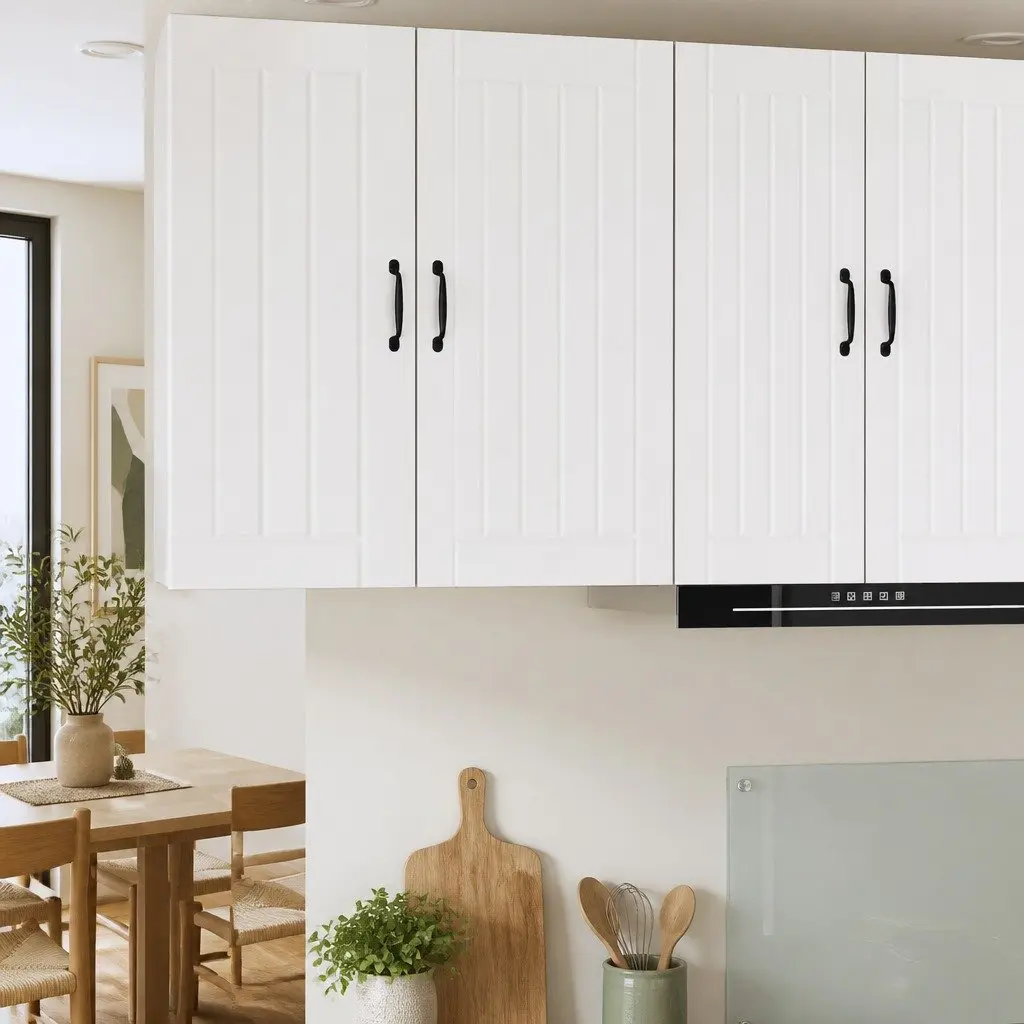 Engineered Wood Wall Cabinet Kitchen Storage Unit 50 x 31 x 80 cm White Modern