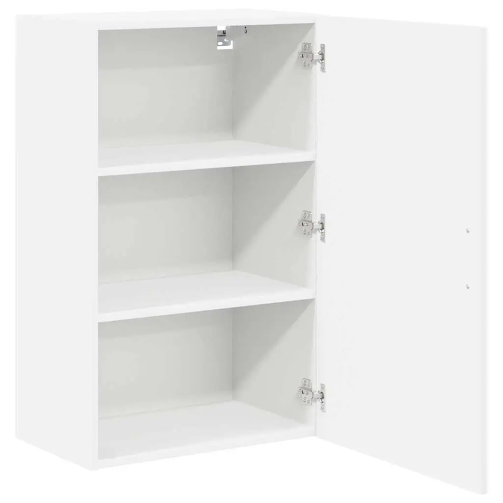 Engineered Wood Wall Cabinet Kitchen Storage Unit 50 x 31 x 80 cm White Modern