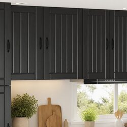 Versatile Black Wall Cabinet for Kitchen Use