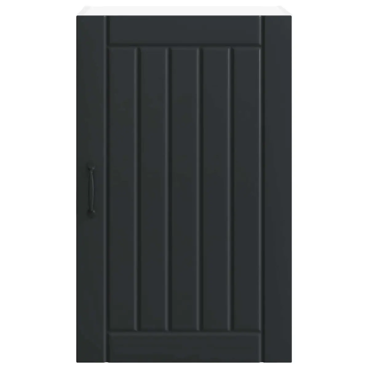 Wall Cabinet Kitchen Storage Dishwasher Panel Black Engineered Wood Furniture