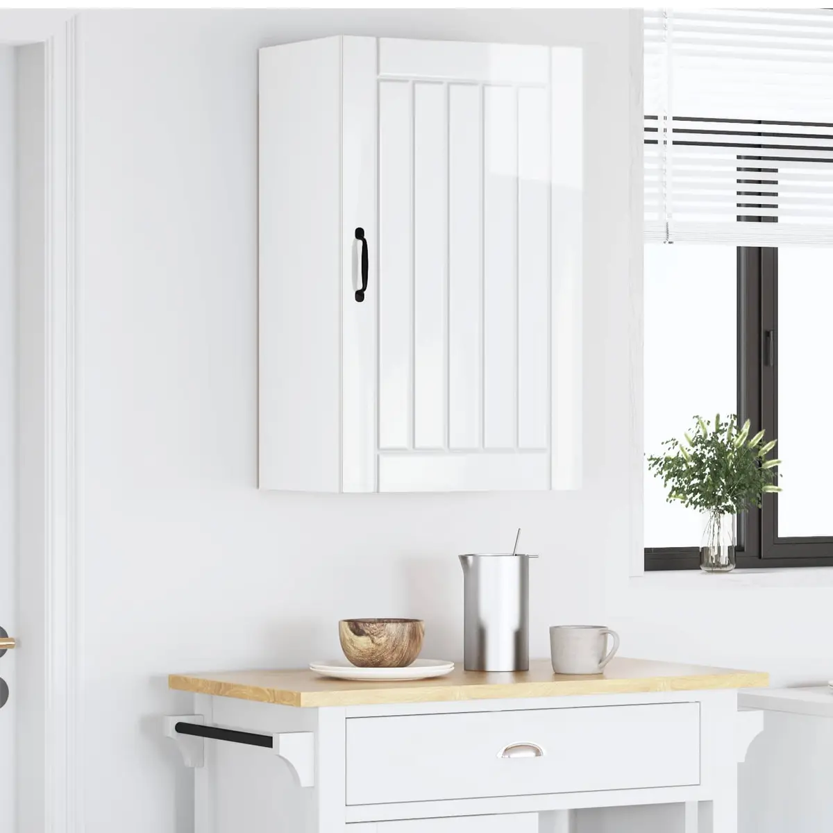 Wall Cabinet for Kitchen Storage with Dishwasher Panel