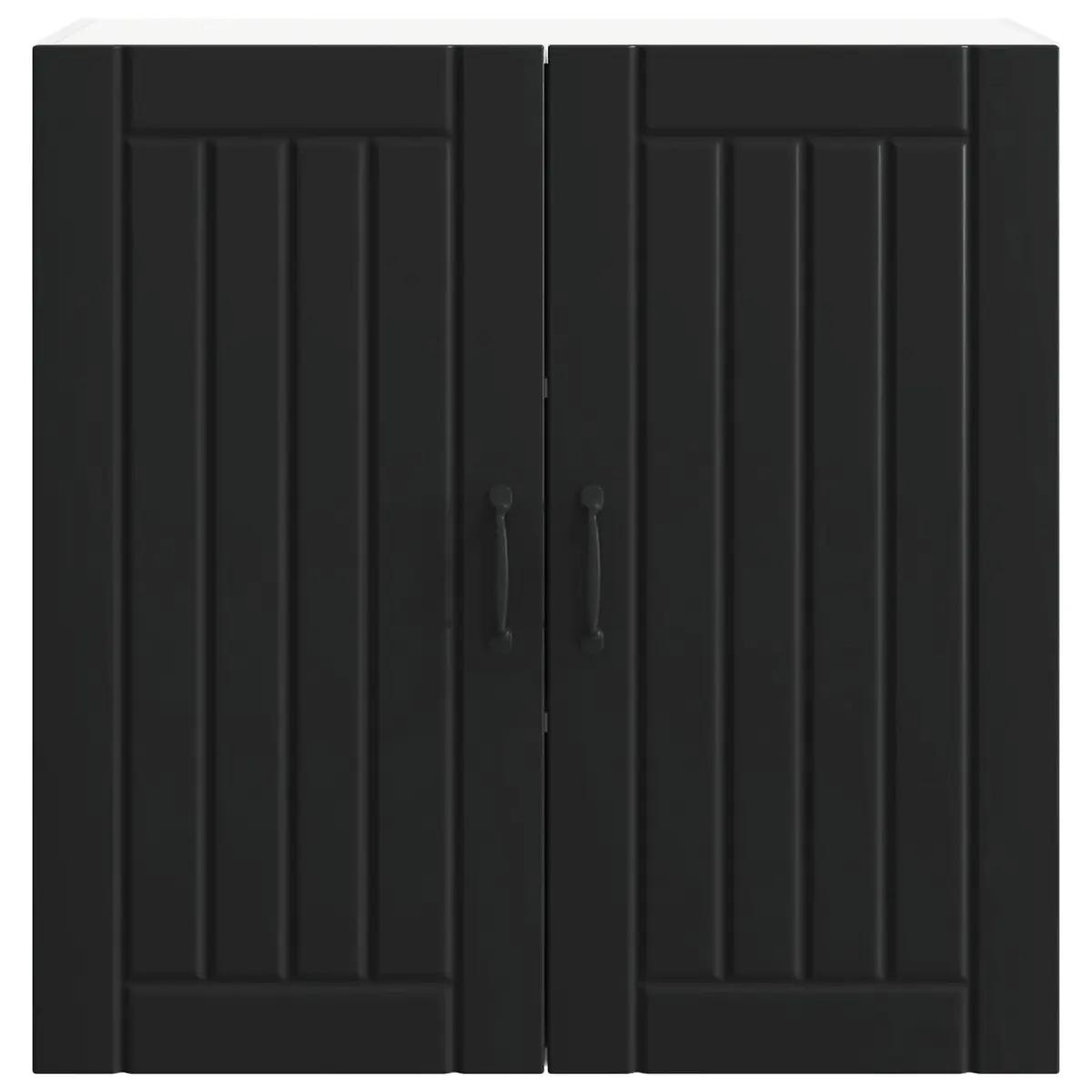 Wall Cabinet Kitchen Storage Engineered Wood Black 80x31x80cm Dishwasher Panel
