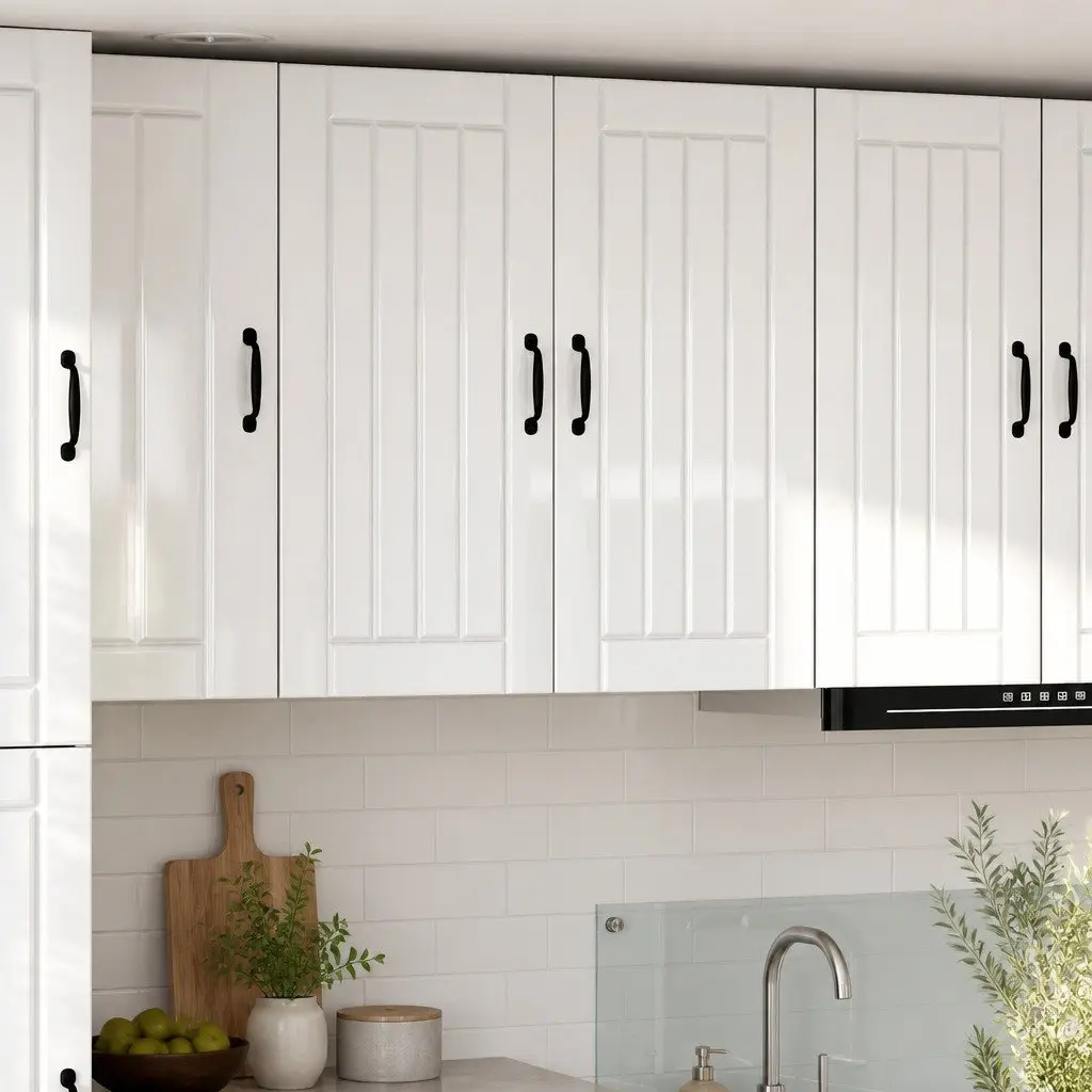 Kitchen Cabinet Engineered Wood Rectangular High Gloss White 80x31x80cm