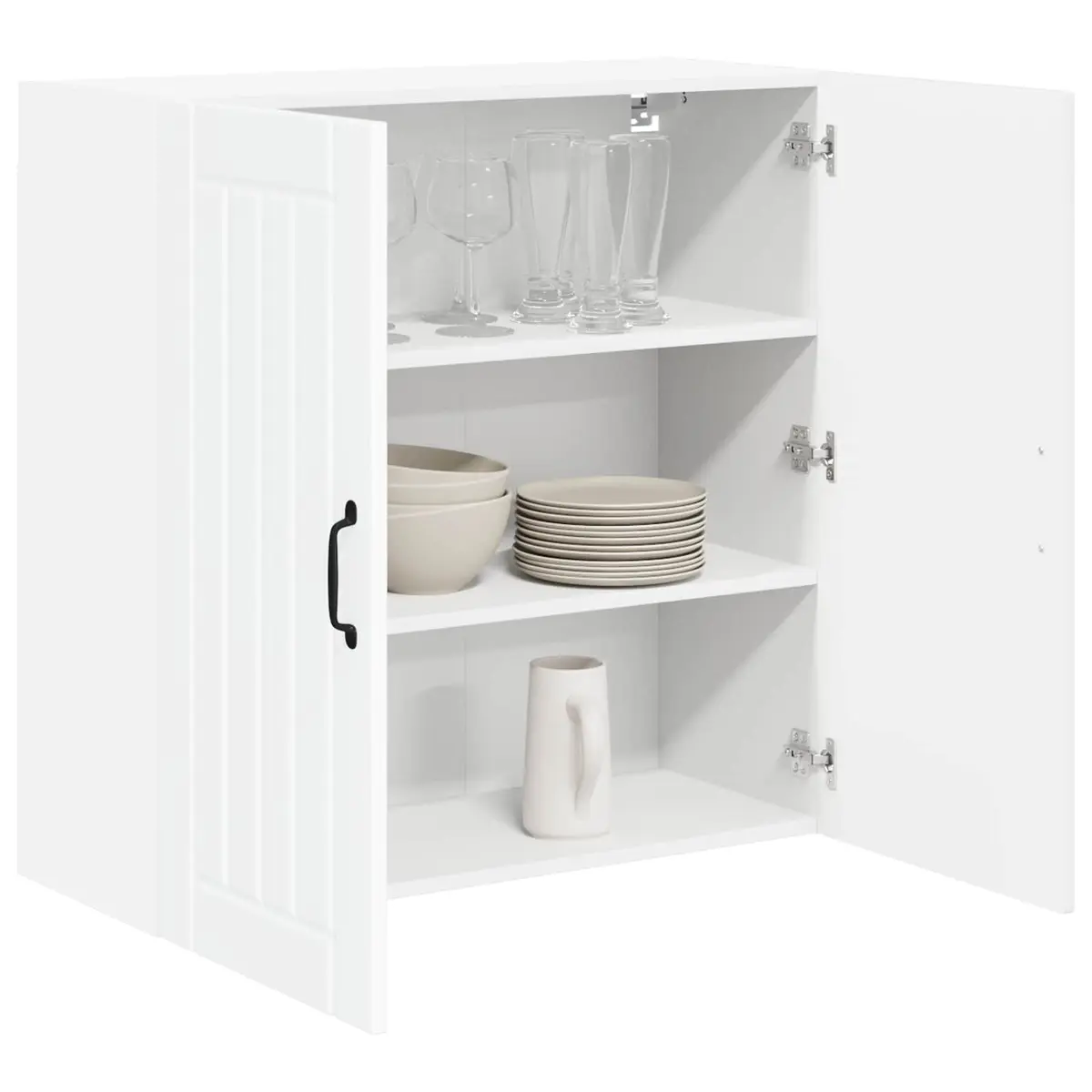 Kitchen Cabinet Engineered Wood Rectangular High Gloss White 80x31x80cm