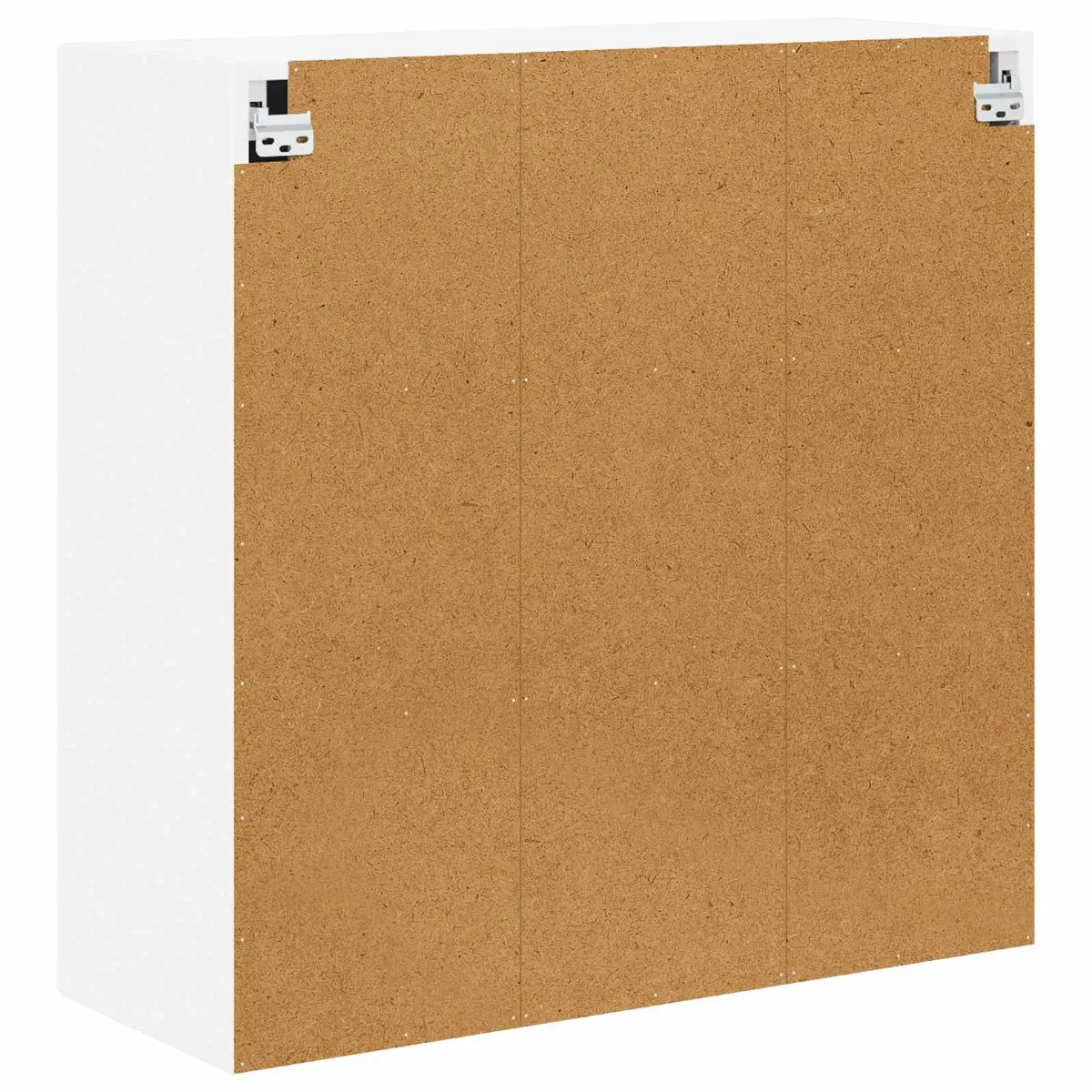 Wall Mounted Kitchen Cabinet Engineered Wood White 80x31x80cm Storage Unit with Glass Front Panel