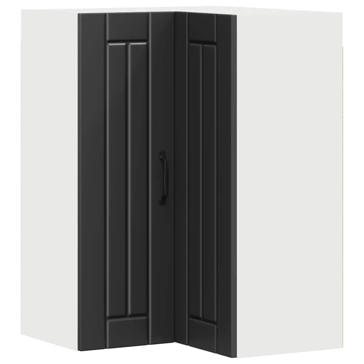 Wall Corner Cabinet Black Kitchen Storage 57x57x80cm Engineered Wood Furniture