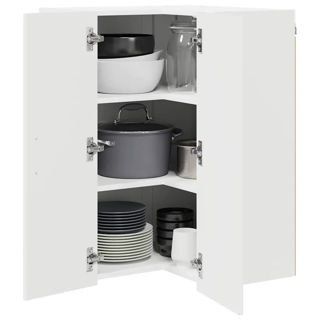 Wall Corner Cabinet High Gloss White Modern Kitchen Storage Unit Furniture