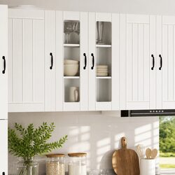 Practical Wall-Mounted Glass Cabinet for Home Use