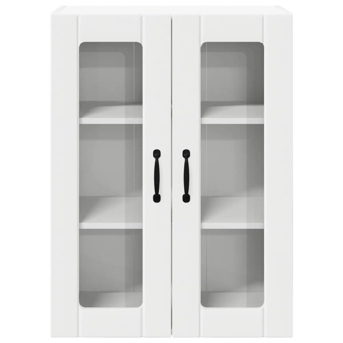 Wall Glass Cabinet Engineered Wood 60 x 31 x 80 cm White Modern
