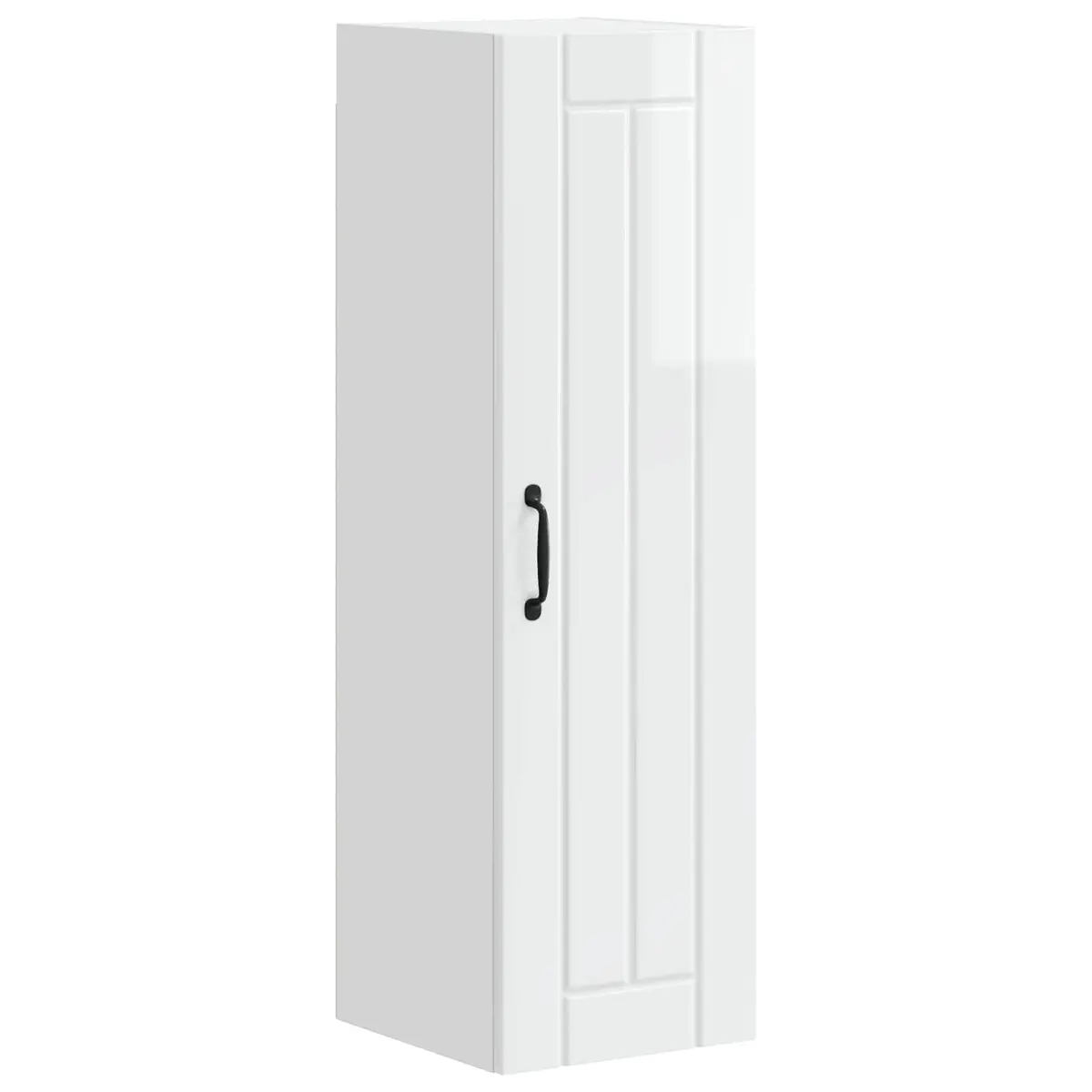 Wall Cabinet Engineered Wood 30 x 31 x 100 cm High Gloss White Modern