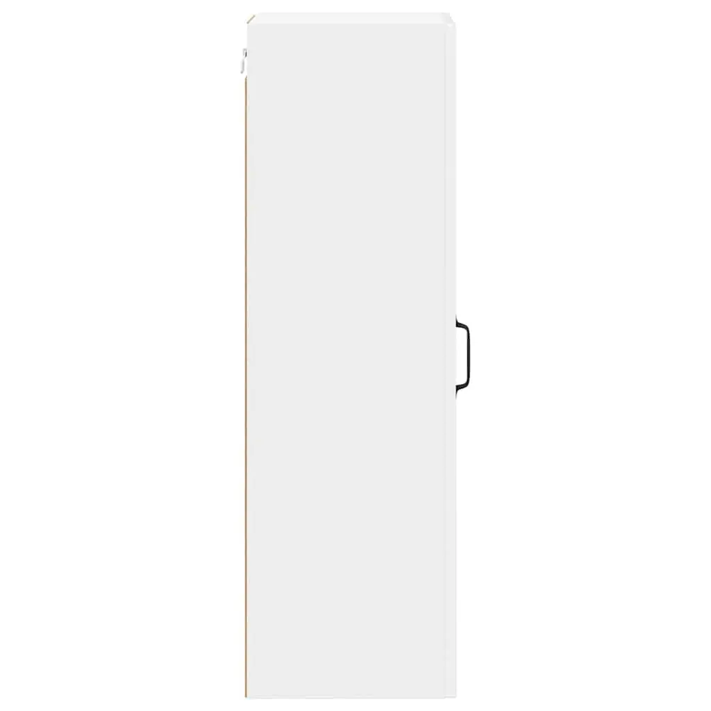 Wall Cabinet Engineered Wood 30 x 31 x 100 cm High Gloss White Modern
