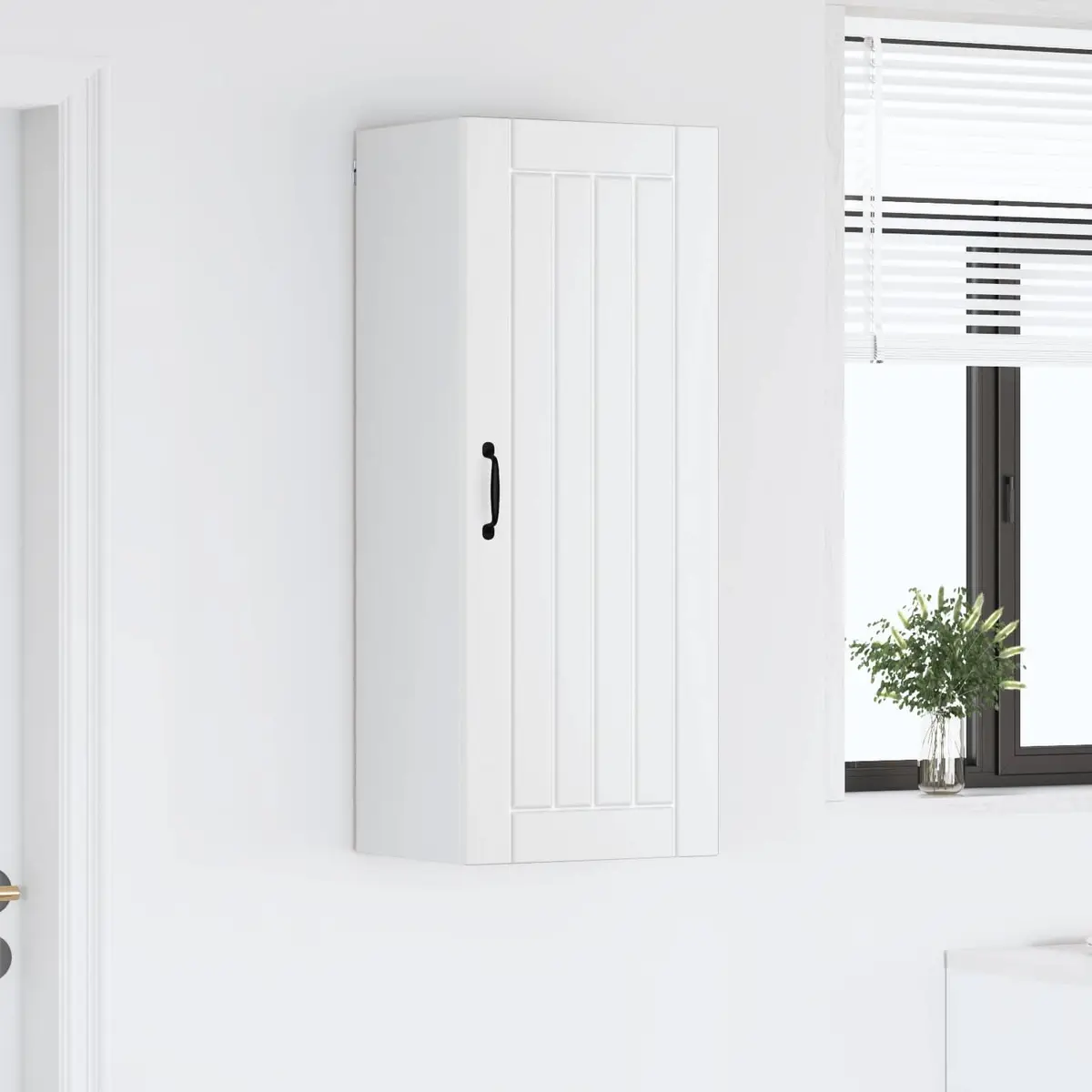 Wall Cabinet Kitchen Storage Unit Engineered Wood White Dishwasher Panel