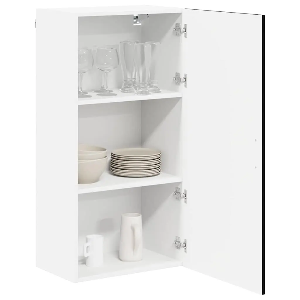 Wall Cabinet Engineered Wood Black 50x31x100cm
