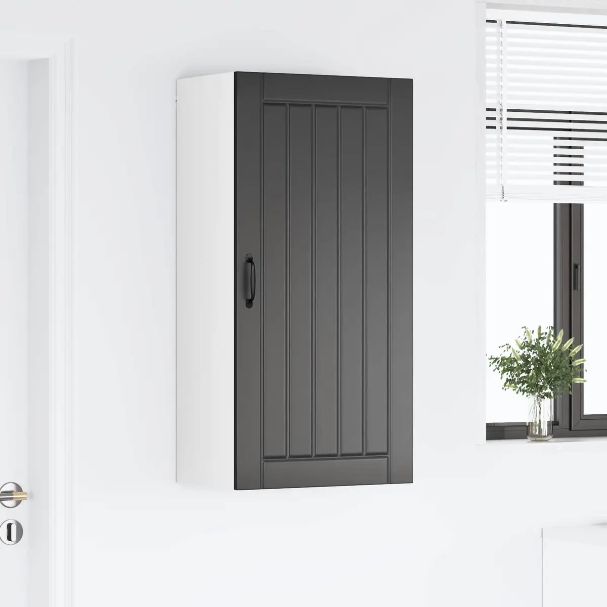 Wall Cabinet Engineered Wood Black 50x31x100cm