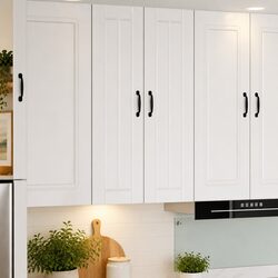 Versatile High Gloss White Wall Cabinet for Kitchen Use