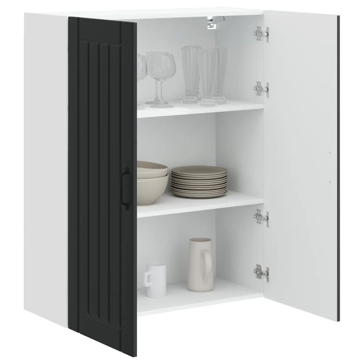 Wall Cabinet Engineered Wood Rectangular 80 x 31 x 100 cm Black
