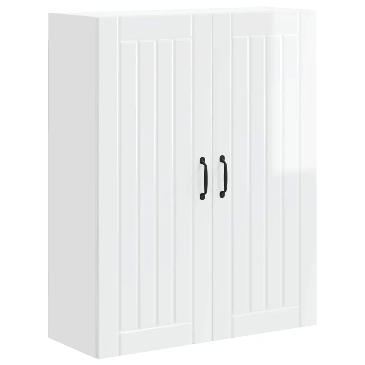 Wall Cabinet Engineered Wood Rectangular High Gloss White 80cm x 31cm x 100cm