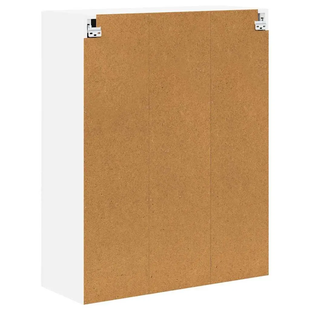 Wall Cabinet Engineered Wood Rectangular High Gloss White 80cm x 31cm x 100cm