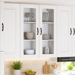 Practical Wall Glass Cabinet for Your Kitchen Needs