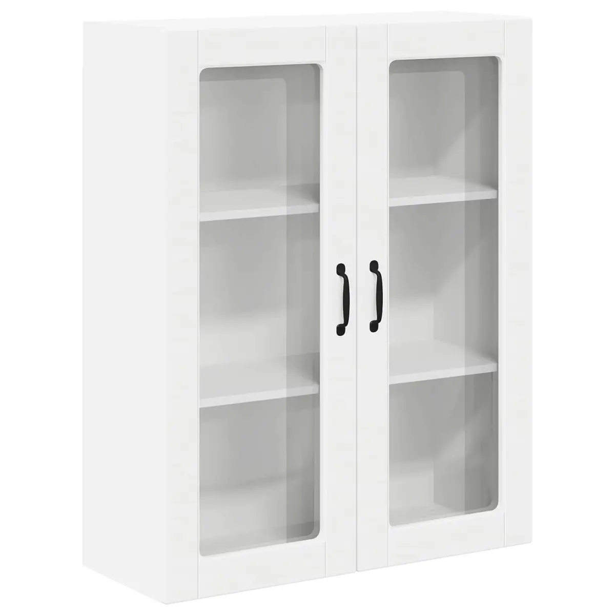 Wall Glass Cabinet Engineered Wood 80 x 31 x 100 cm White