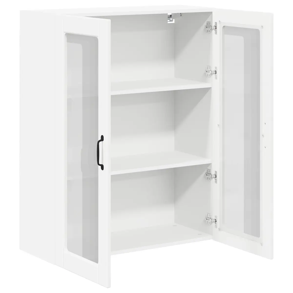 Wall Glass Cabinet Engineered Wood 80 x 31 x 100 cm White
