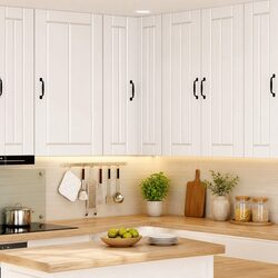 Functional White Corner Cabinet for Kitchen Use