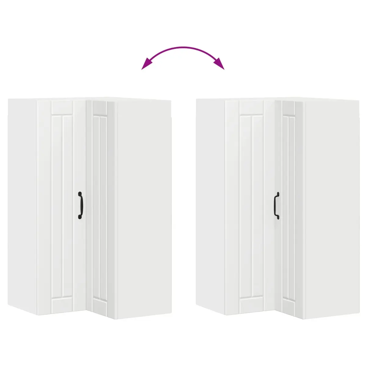 White Corner Cabinet for Kitchen Use