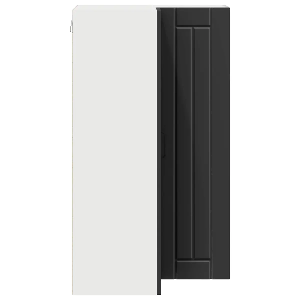 Wall Corner Kitchen Cabinet Engineered Wood 57x57x100cm Black Modern