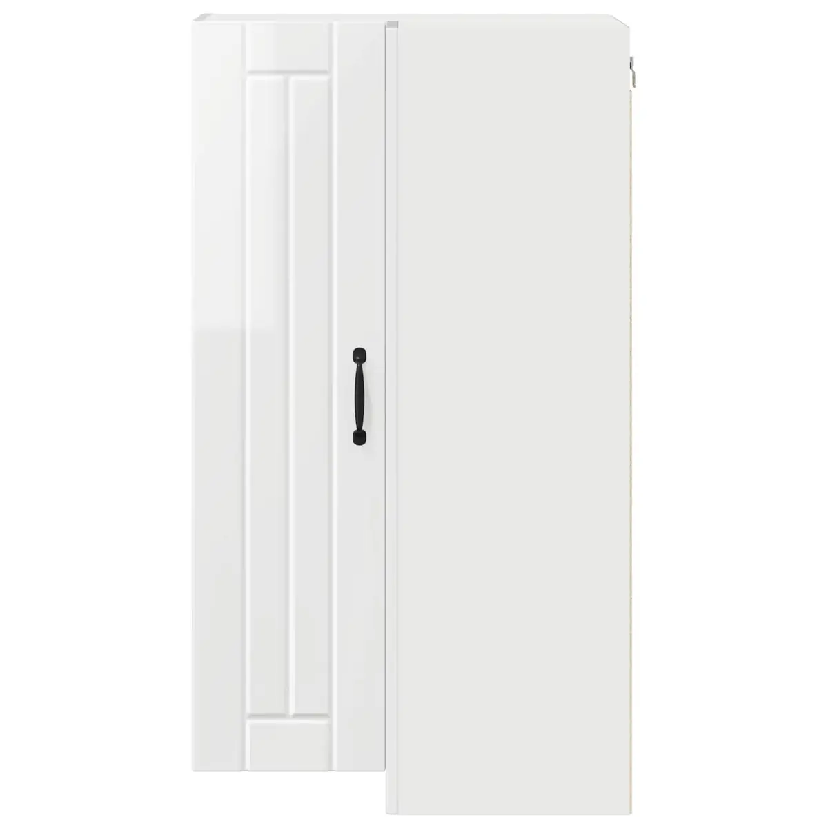 Wall Corner Cabinet Kitchen Storage Engineered Wood High Gloss White 57x57x100cm