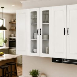 Practical Wall Glass Cabinet for Your Kitchen Needs