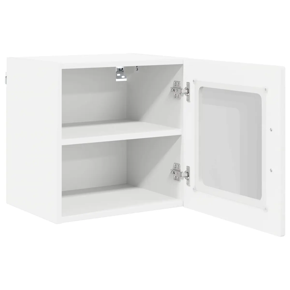 Wall Glass Cabinet Engineered Wood 40x31x40cm White