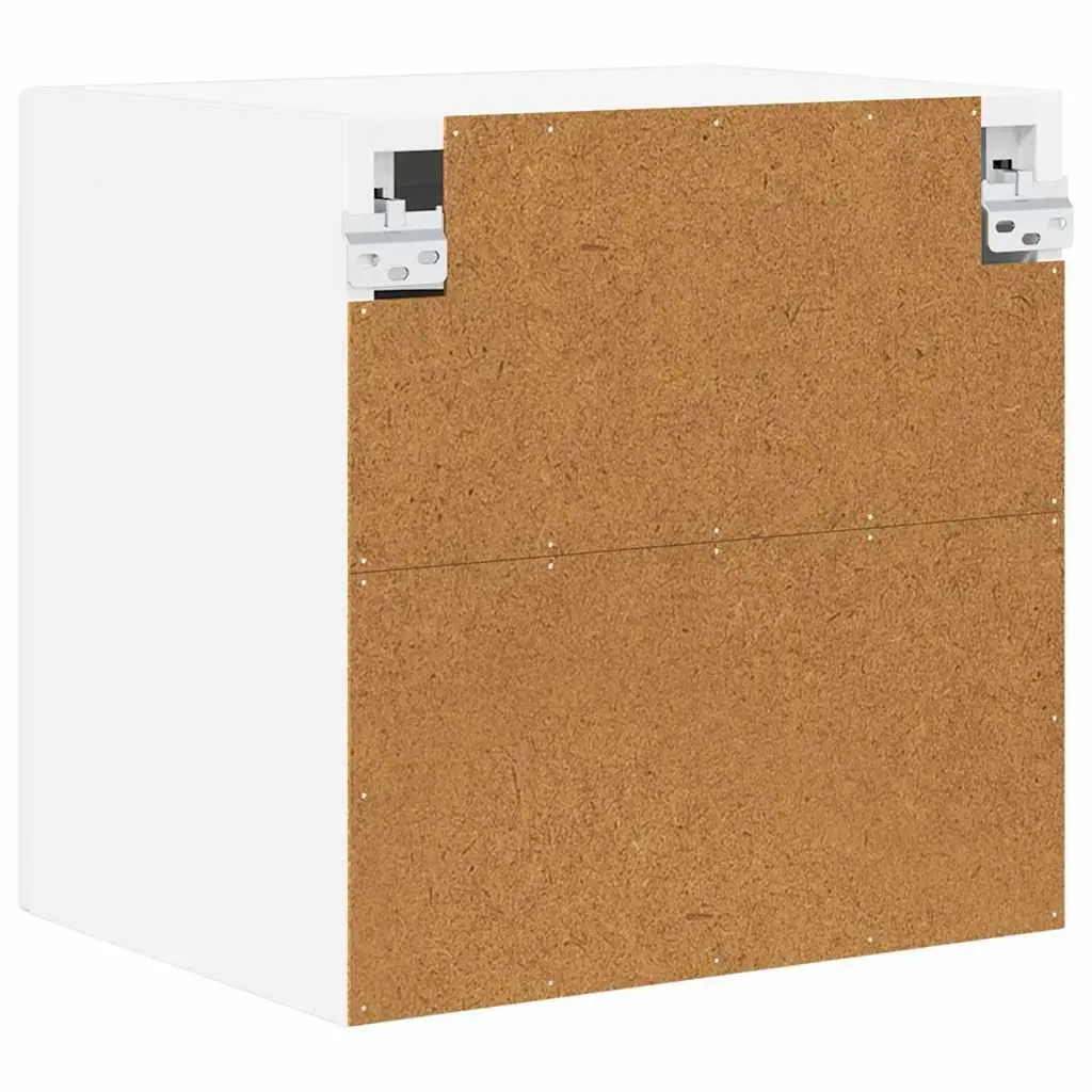 Wall Glass Cabinet Engineered Wood 40x31x40cm High Gloss White