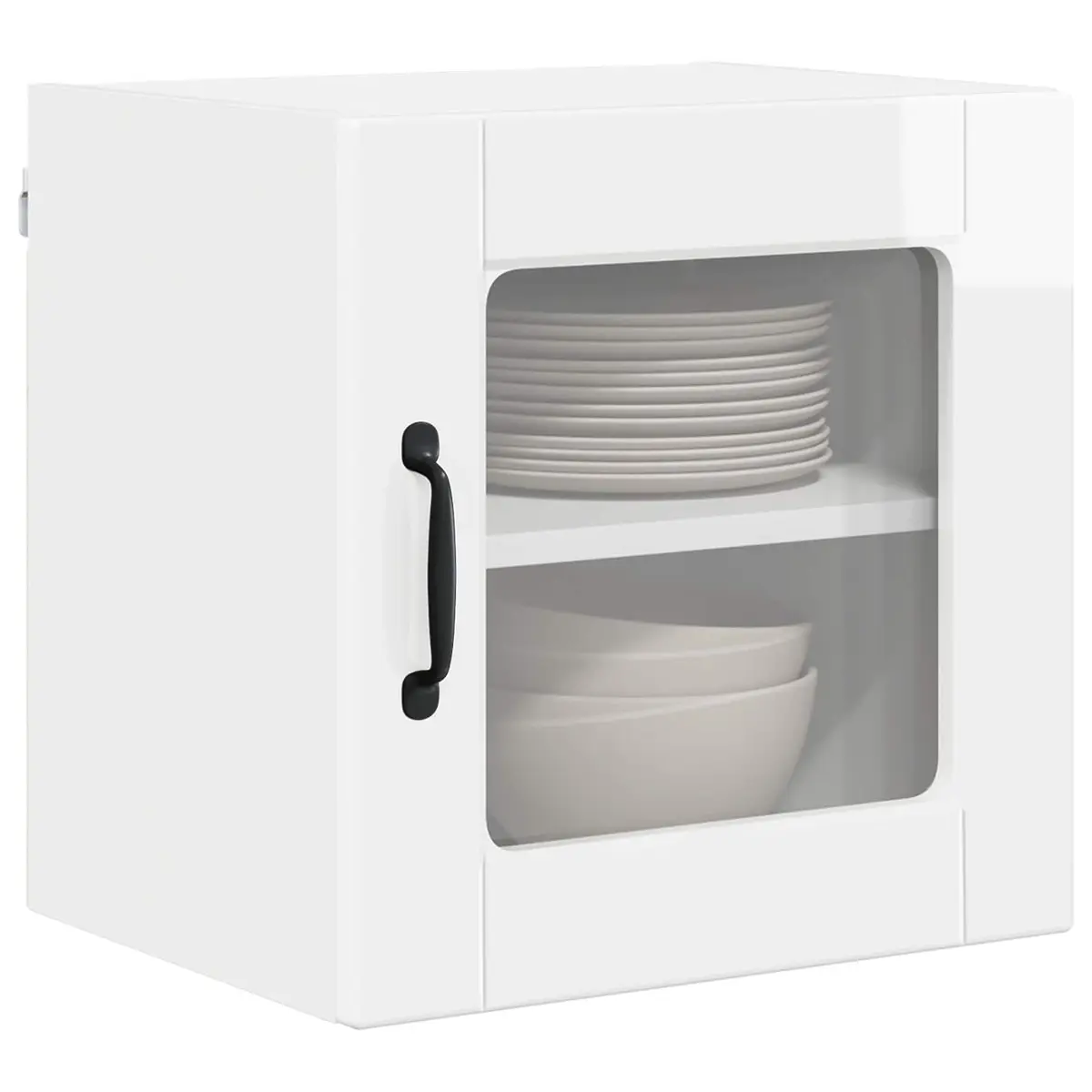 Wall-mounted Kitchen Storage Cabinet Engineered Wood 40x31x40cm High Gloss White 2 Pieces