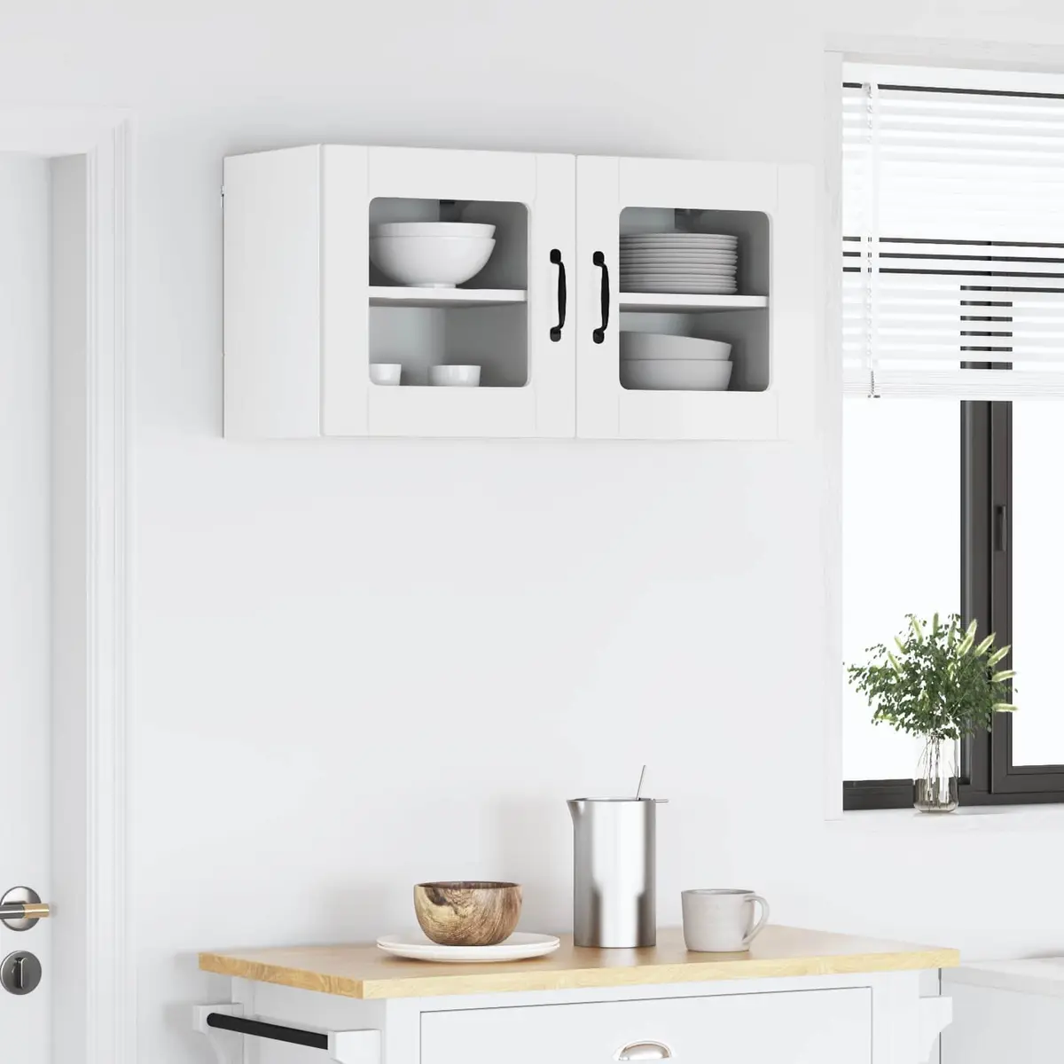 Wall-mounted Kitchen Storage Cabinet Engineered Wood 40x31x40cm High Gloss White 2 Pieces