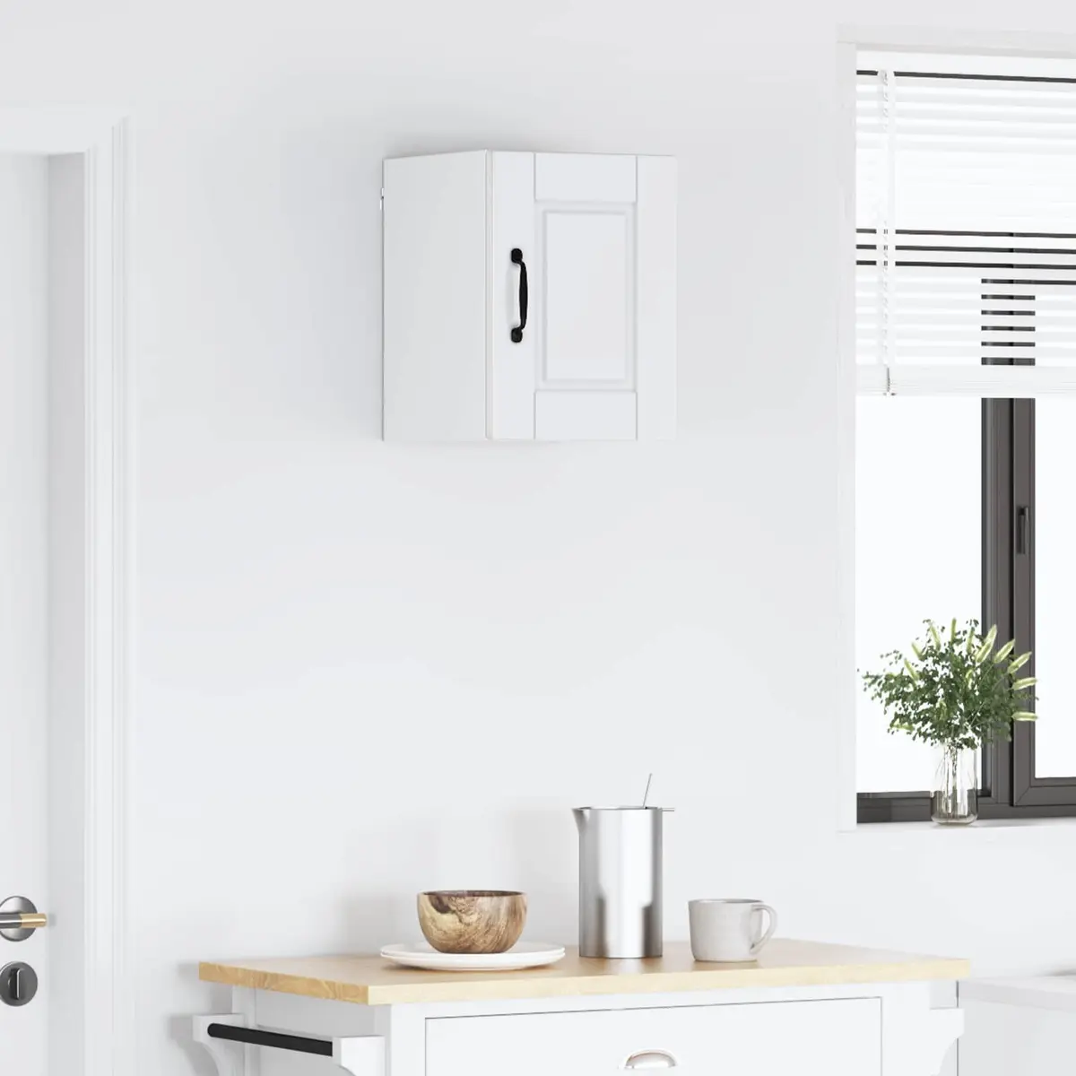 Wall Cabinet Engineered Wood High Gloss White 30 x 31 x 40 cm Modern Home Storage